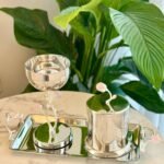 صينية مع مبخرة مع علبة بخور - A