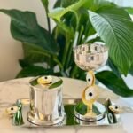 صينية مع مبخرة مع علبة بخور - B