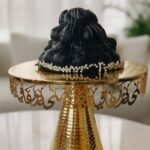 ستاند كيك معدن بلون ذهبي