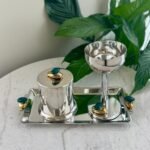 صينية مع مبخرة مع علبة بخور - C