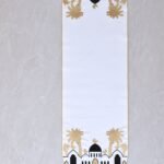 مفرش طاولة ذهبي واسود